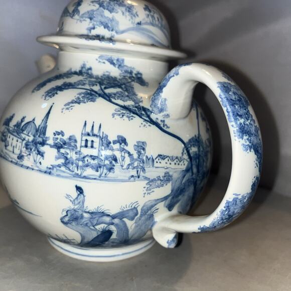 English Garden Collection Isis Ceramics Blue + White Teapot by Deborah Sears - Picture 4 of 6